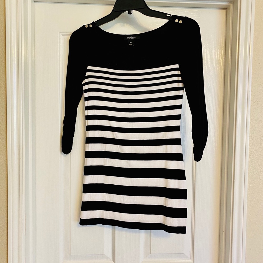 White House Black Market Striped Tunic Dress/Top